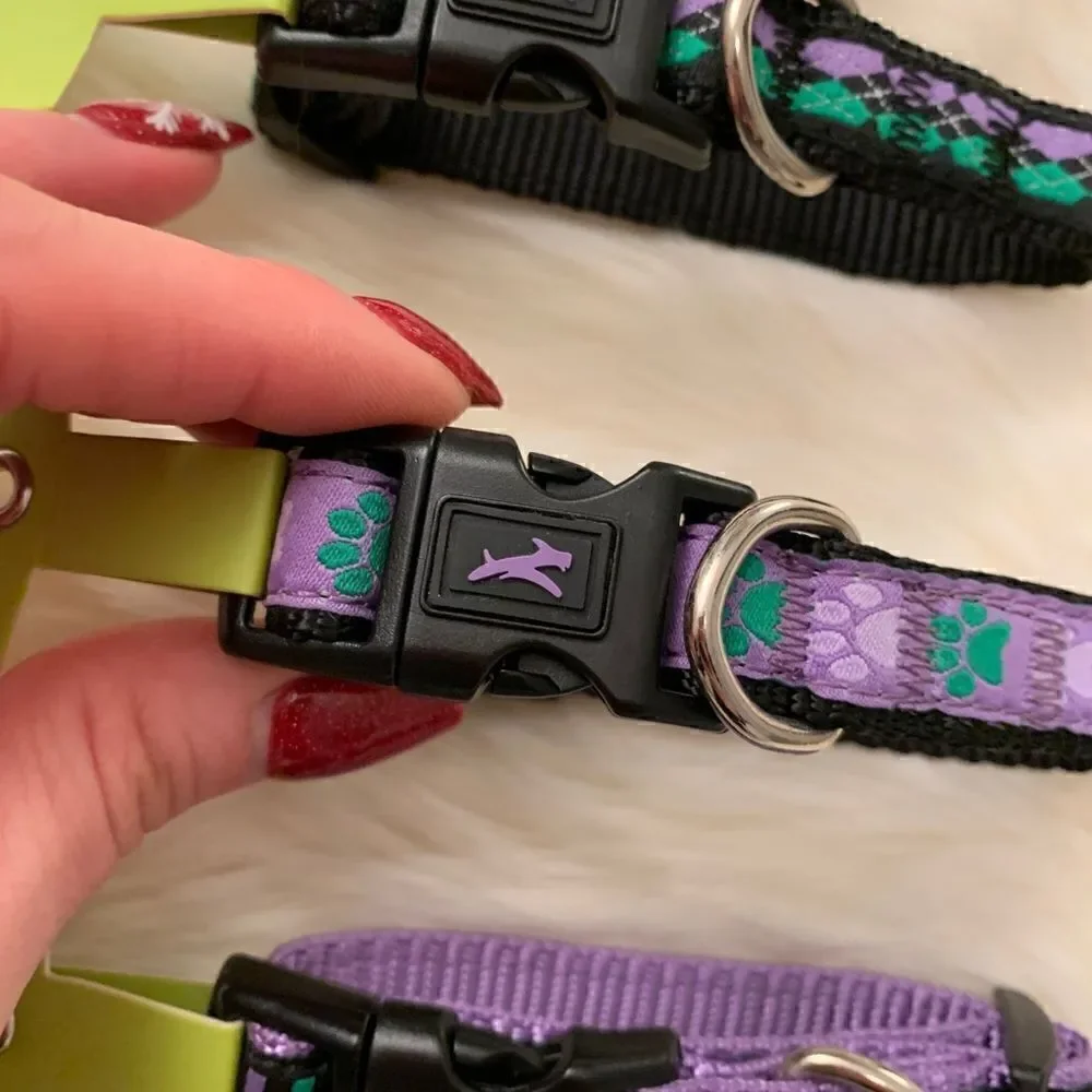 Purple jump Nylon Clip Dog Collar